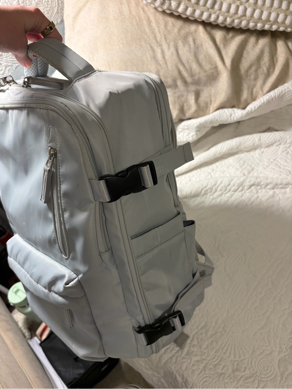 Light Blue Travel Backpack - Picture 14 of 15